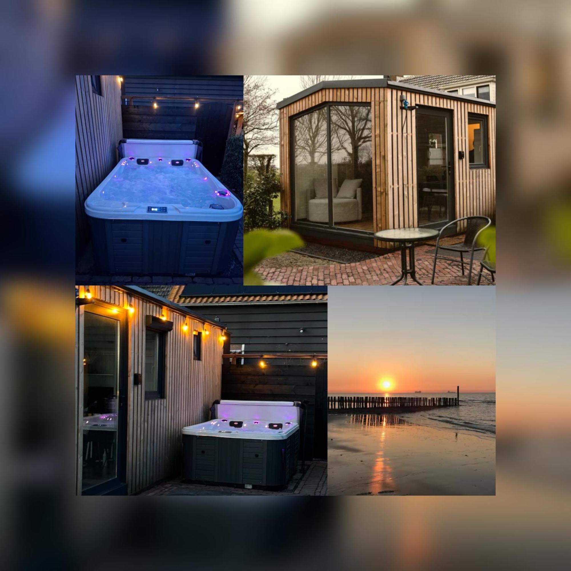 Luxe Tiny House Incl Jacuzzi En Strandhuisje In Zomerseizoen Meliskerke Exterior foto